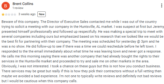 Review screenshot: Market exclusivity and prospect timing