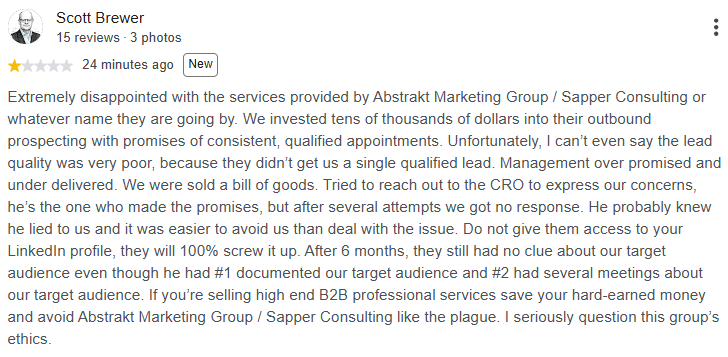 Review screenshot: Narrow targeting and audience alignment