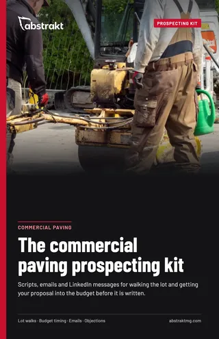 Cover of The commercial paving prospecting kit