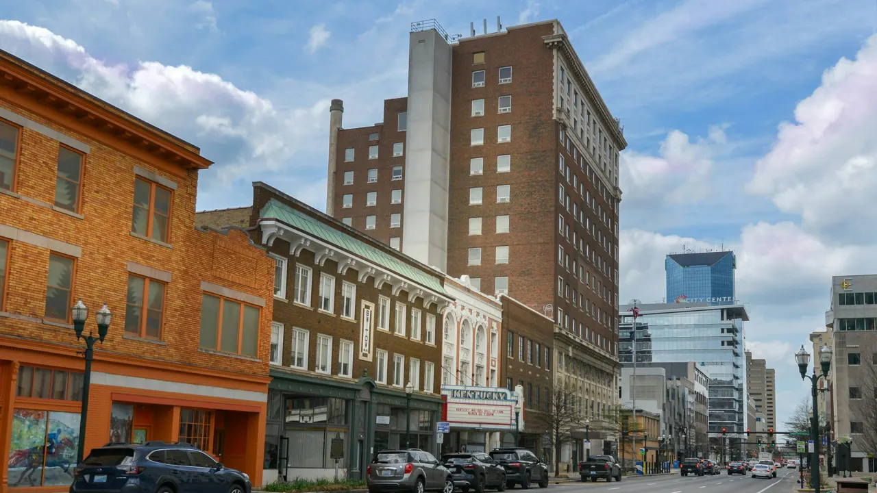Downtown street in Lexington, Kentucky