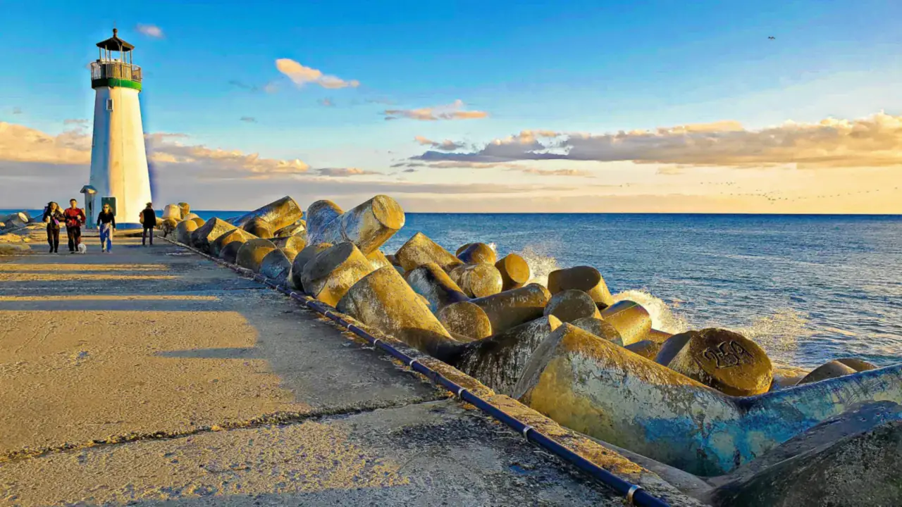 Walton Lighthouse at the Santa Cruz harbor, California