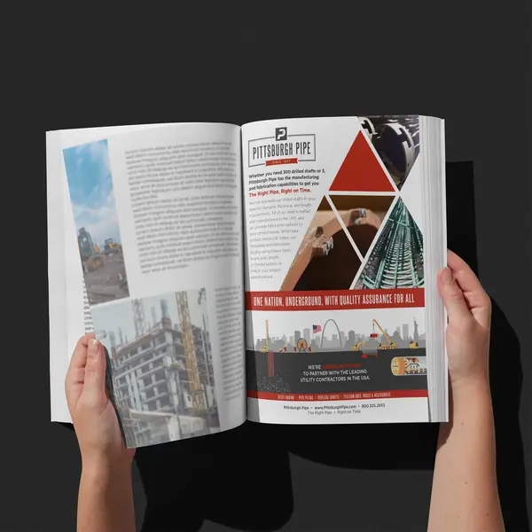 Magazine ad designed for Pittsburgh Pipe