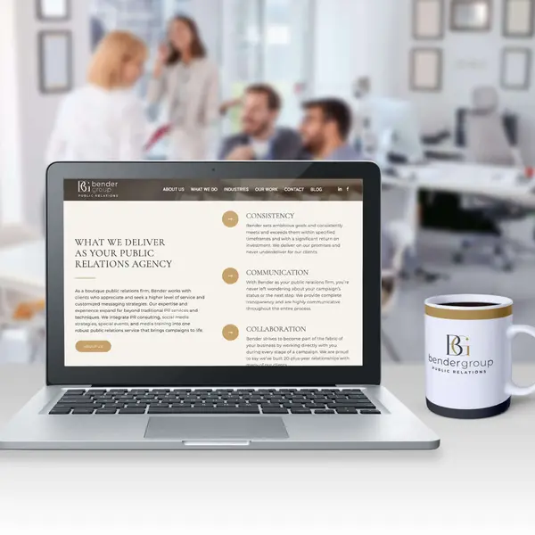 Brand identity designed for Bender Group PR