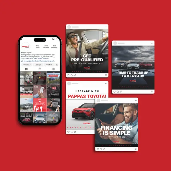 Social media posts designed for Pappas Toyota