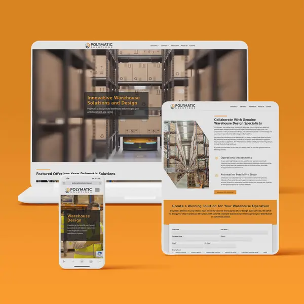 Website designed for Polymatic Solutions