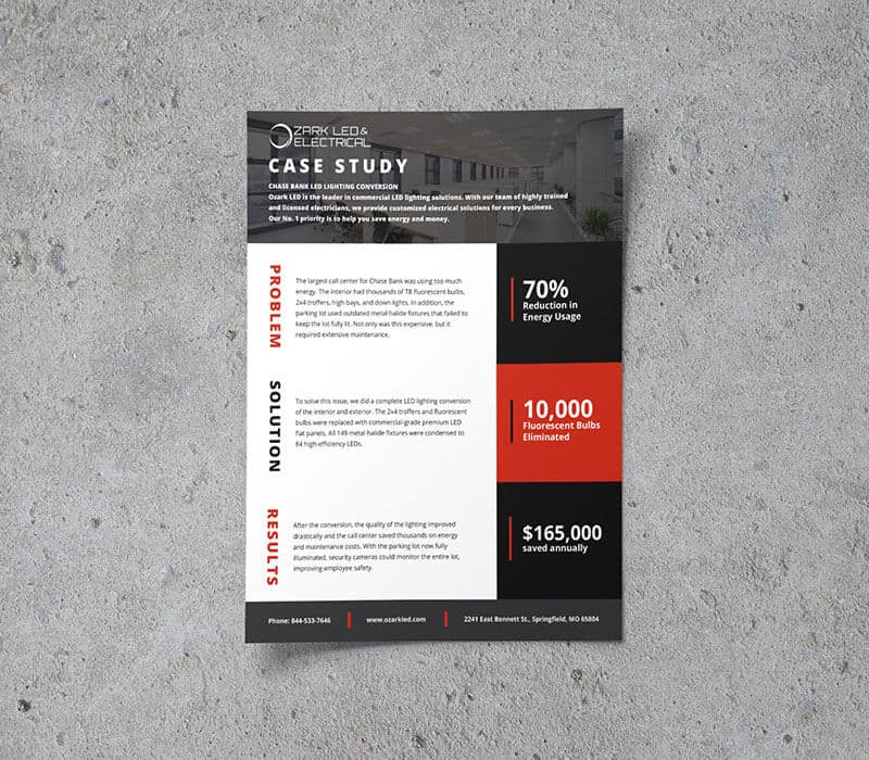 Marketing Collateral Ozark LED & Electrical B2B Case Study