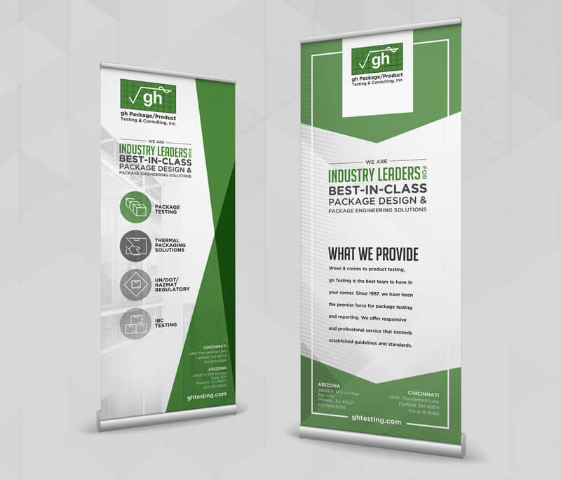 Marketing Collateral GH Testing B2B Tradeshow Pop Up Banners