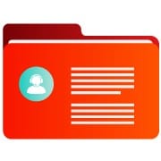 Icon of a webpage with text