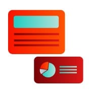 Icon of a post card in multiple colors