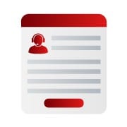 Icon with a person wearing a headset