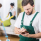 Busy boss and his cleaning company