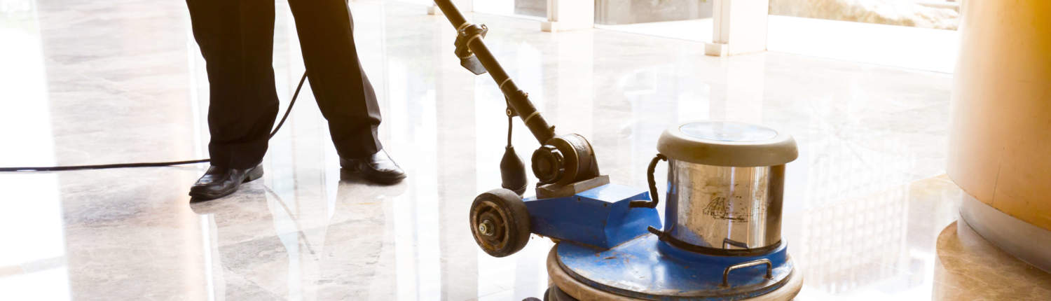 Person waxing floors Person waxing floors