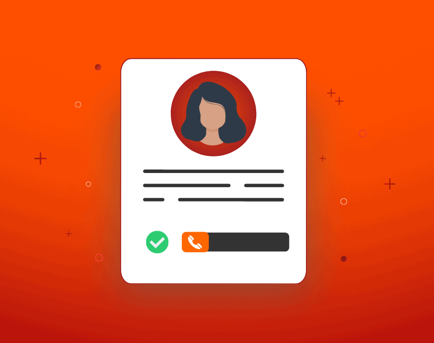 Contact data card with verification symbol