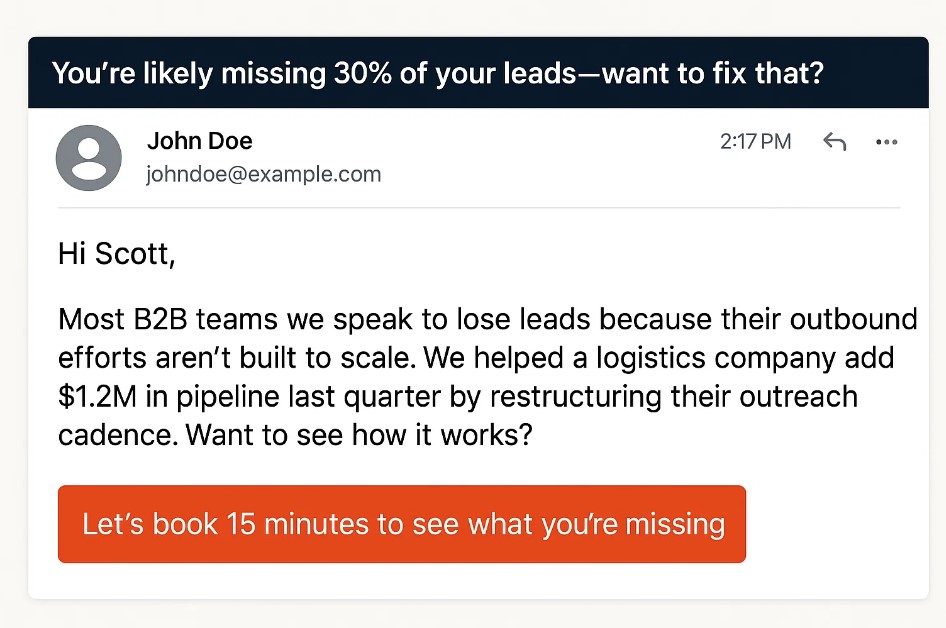 outbound email lead gen