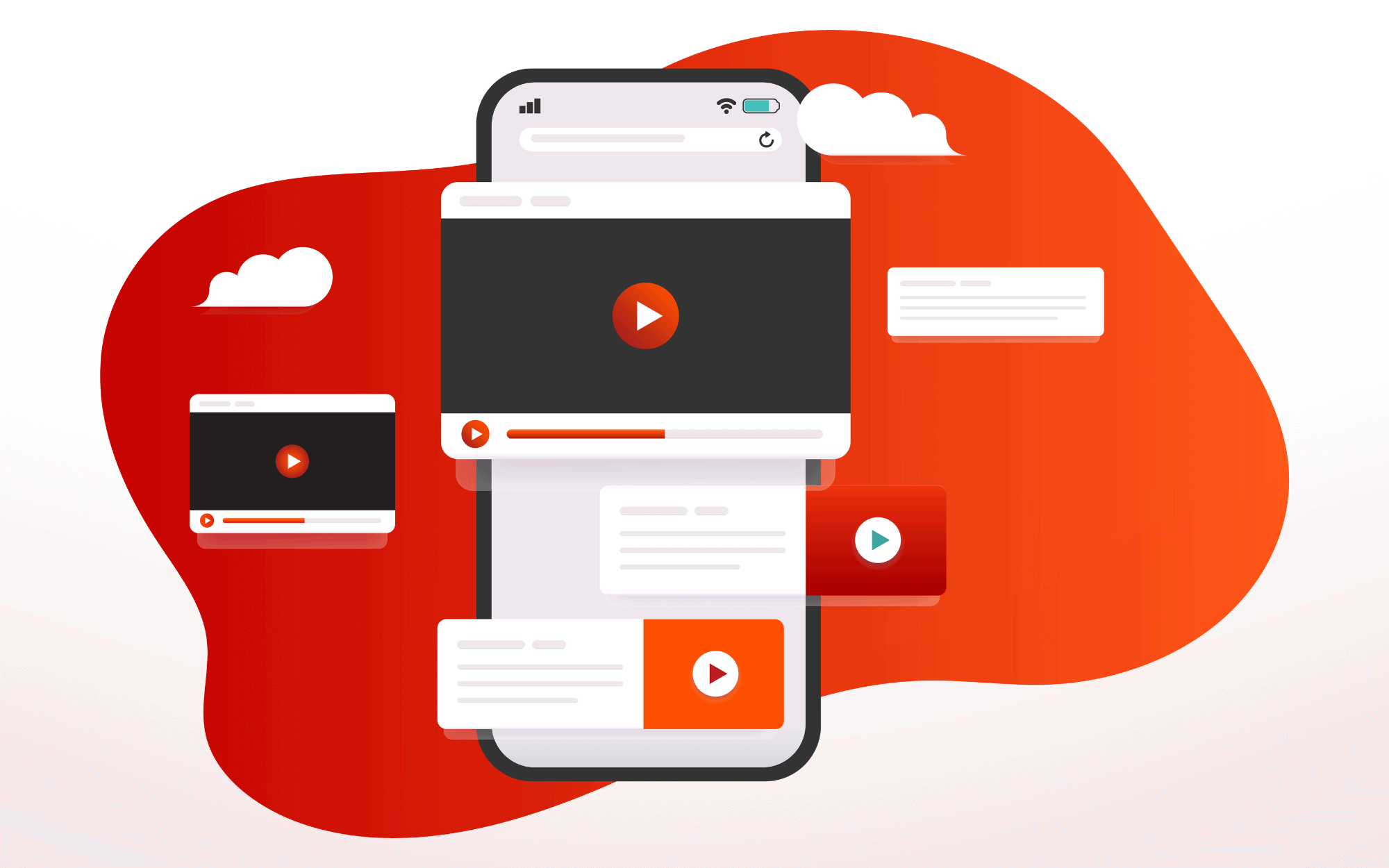 Digital Marketing Header Image Image depicting a phone with different elements representing digital marketing channels