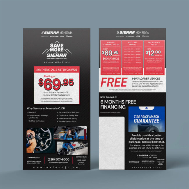 Sierra Monrovia CDJR Direct Mail
