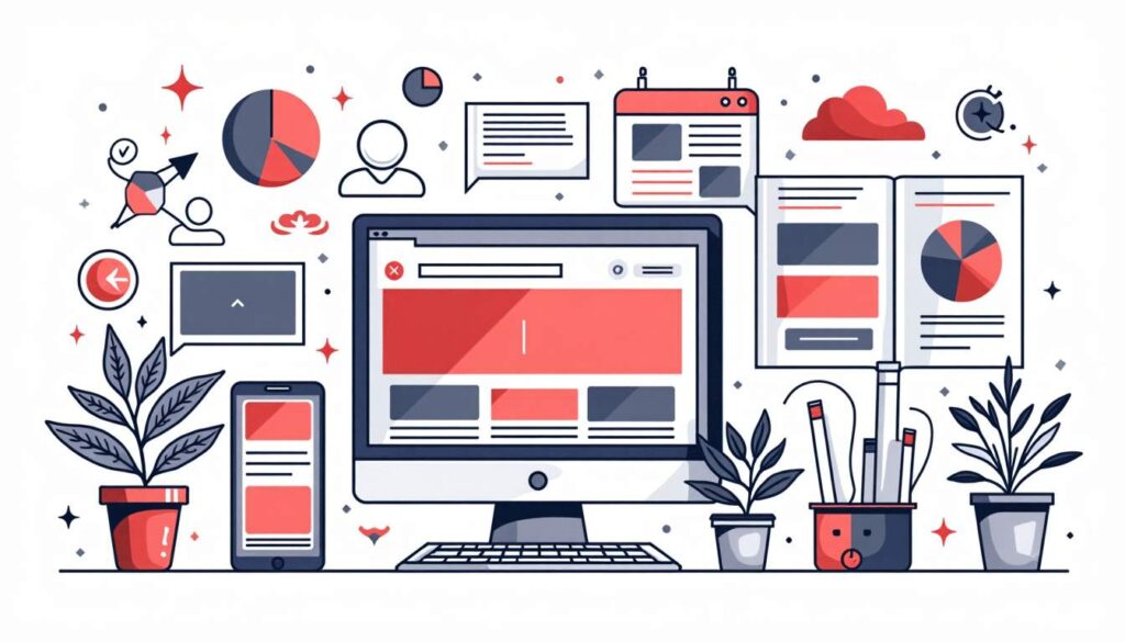 A variety of web design elements