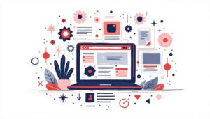 An abstract representation of a website layout