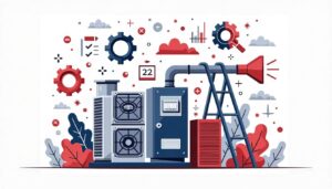 An hvac system with various components like air ducts