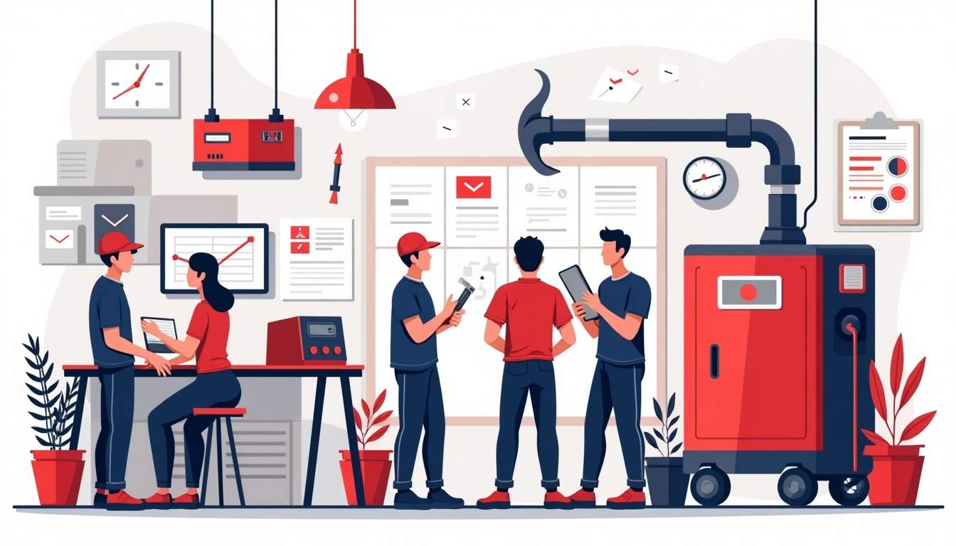 A vibrant and inviting hvac workplace environment