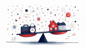 An abstract balance scale