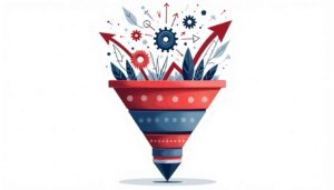 An abstract representation of a sales funnel