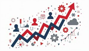 An abstract representation of a well-organized sales pipeline