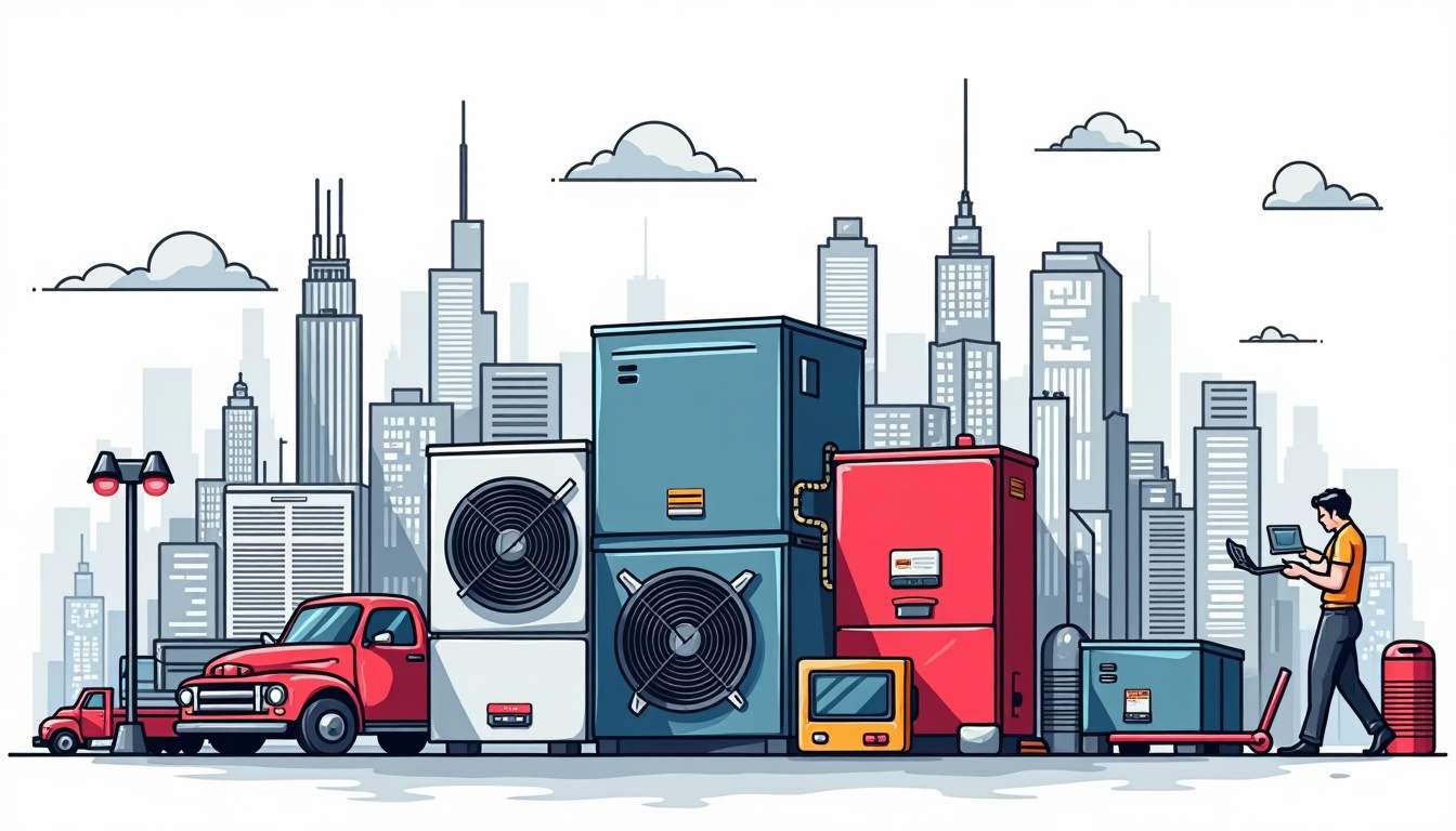 An hvac system with various components like air ducts