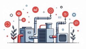 An hvac system with interconnected components