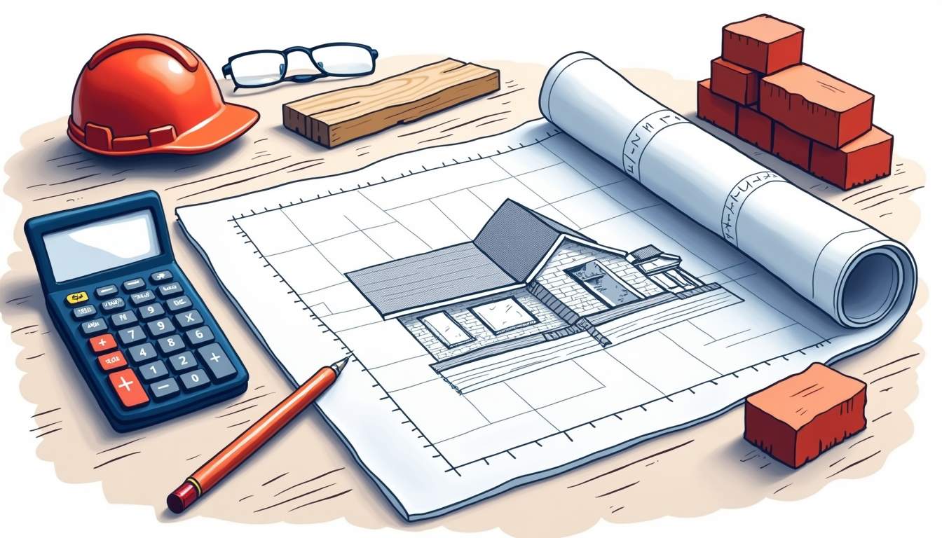 An architectural blueprint with detailed measurements