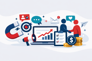 Abstract illustration representing inbound sales methodology and buyer-centric B2B sales strategy