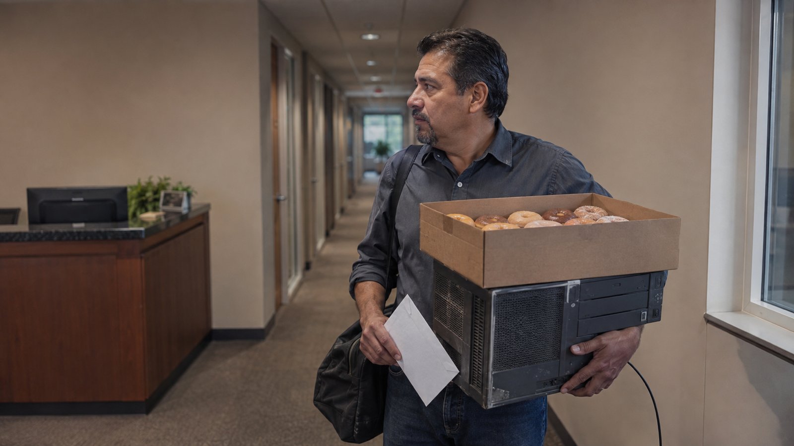 Managed IT provider talking with a business owner who already has an IT person